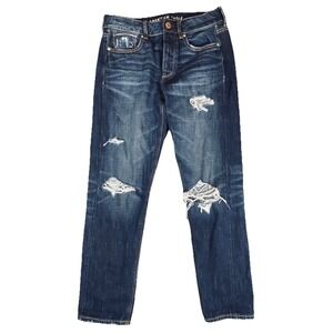 American Eagle Jeans Women 6 Tomgirl Ripped Distressed Button Fly Cowgirl Rodeo‎